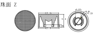 21.8mm珠面