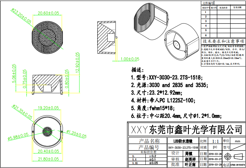 23.2珠面條紋磨砂面（15°*18°適用于洗墻燈）